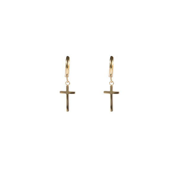 CROSS HOOP - GOLD