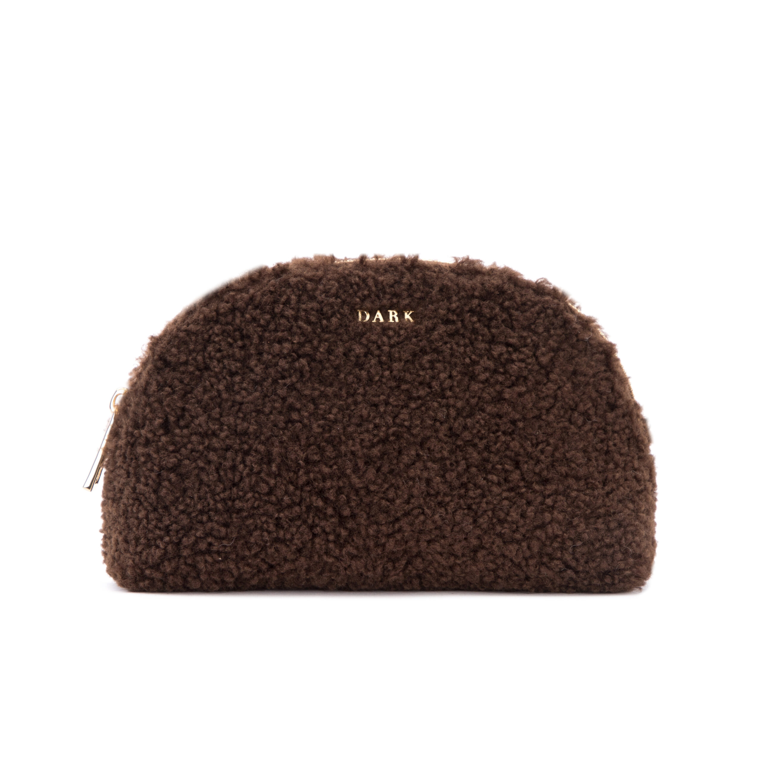 TEDDY MAKEUP POUCH – CHOCOLATE BROWN